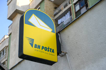 BH Pošta, logo na pošti. BH Pošta, logo na pošti. Simbol BH pošte.