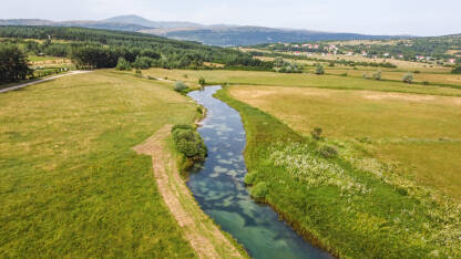 Rijeka Sturba, Livno, BiH, snimak dronom.