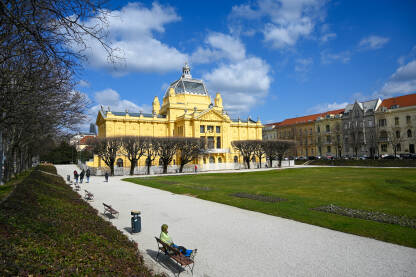 Zagreb, Hrvatska: Umjetnički paviljon. Zagreb, Hrvatska: Zgrade u centru grada. Umjetnički paviljon.