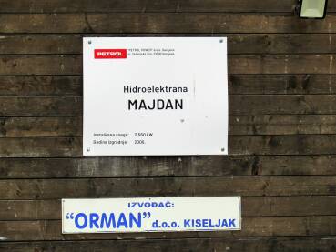 Tabla MHE Majdan, rijeka Kozica, Fojnica Tabla MHE Majdan, rijeka Kozica, Fojnica