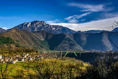 Željeznički most Gazela, Jablanica Željeznički most Gazela. Pogled na most sa magistralne ceste M17.