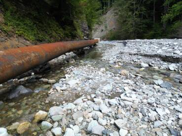 Devastacija nakon bujičnih poplava 04.10.2024. na kamenolomu Radava, na rijeci Željeznici u općini Kreševo.
