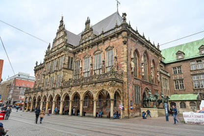 Bremen, Njemačka, zgrade i ulice u centru grada. Bremen, Njemačka, zgrade i ulice u centru grada.