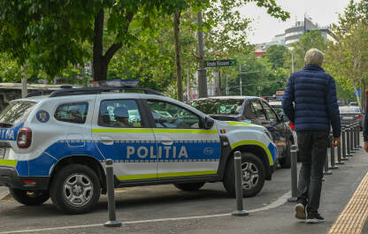 Rumunska policija. Vozilo policije u Rumuniji.