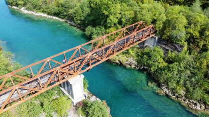 Stari most na Drini u blizini gradilišta HE Buk Bijela, Foča.