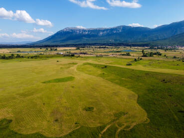 Livanjsko polje, snimak dronom. Livno,  Bosna i Hercegovina.