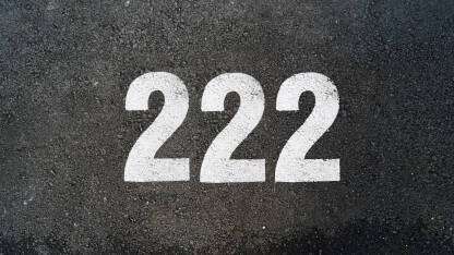 Broj 222 Broj 222 na asfaltu.