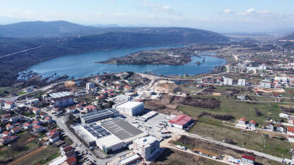 Grad Grude, Zapadna Hercegovina, snimljen iz vazduha. Panorama Gruda.