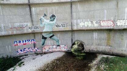 Brana u Idbru na rijeci Baščici, općina Konjic.