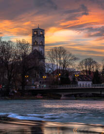 Bihać Zalazak sunca u Bihaću