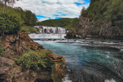 Vodopad Štrbački buk na rijeci Uni. Nacionalni park Una, Bihać. Bosna i Hercegovina.