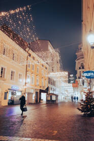 Centar Klagenufurta tokom zimske noći