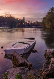 _DSC0158-HDR2redit Šaroliki zalazak sunca iznad rijeke Une sa motivima lađe i znamenitosti grada