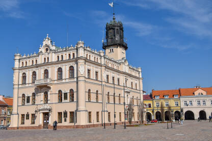 Jaroslav, Poljska Gradska vijećnica/uprava u gradu Jaroslav (Jaroslaw), Poljska.