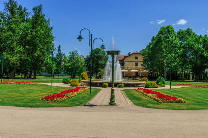 prelijepi park na Ilidži Sarajevo. Fontana i prlijepa priroda