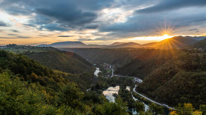 Kostela Pogled na Kostela sa starog grada Brekovice