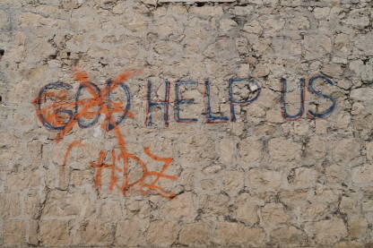 Grafiti Grafit na ulici u gradu.