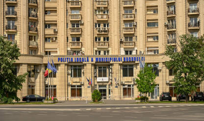 Zgrada lokalne policije u Bukureštu, Rumunija.