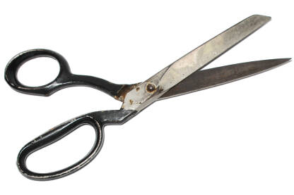 old tailoring scissors izolovane stare obućarske makaze